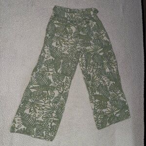 Green and white Hawaiian pants
